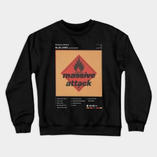 Massive Attack - Blue Lines Tracklist Album Crewneck Sweatshirt